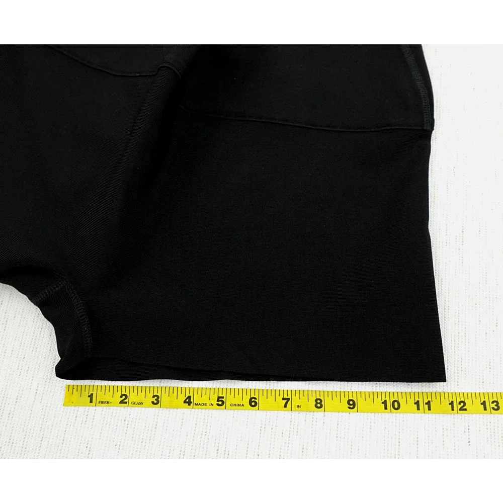 Skims Swim Shorts 4X Onyx‎ Textured Mid-Waist Shape Tummy Control Sporty Resort